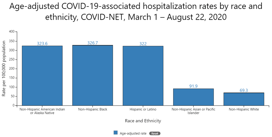 Age Adjusted COVID-19 Hospitalization Rates by Race & Ethnicity
